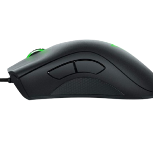 Razer DeathAdder Essential Wired Gaming Mouse precision control with single control with Single Color Green Lighting (black)