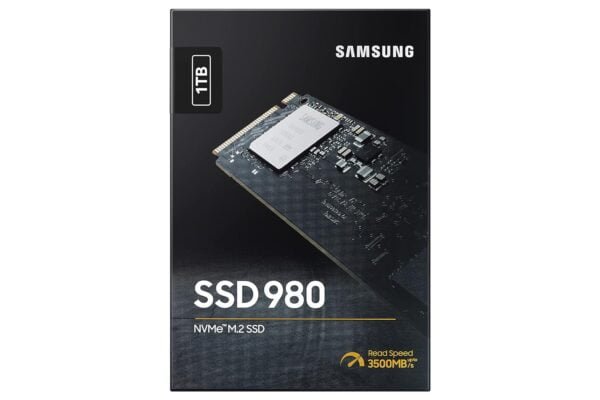Samsung 980 1TB Up to 3500 MB/s PCle 3.0 NVMe M.2 (2280) Internal Solid State Drive (SSD)