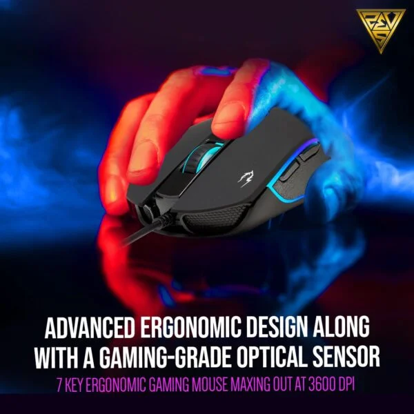 Gamdias Ares P2-Lite (2 in 1 Combo) | Full-Size RGB Membrane Keyboard & Gaming Mouse | Ergonomic Design | with Lighting Effects | Aesthetic Gaming Setup - Image 6
