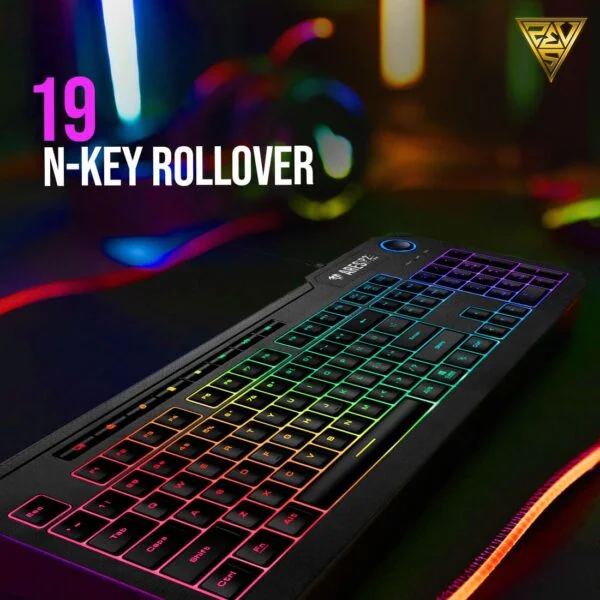 Gamdias Ares P2-Lite (2 in 1 Combo) | Full-Size RGB Membrane Keyboard & Gaming Mouse | Ergonomic Design | with Lighting Effects | Aesthetic Gaming Setup - Image 3