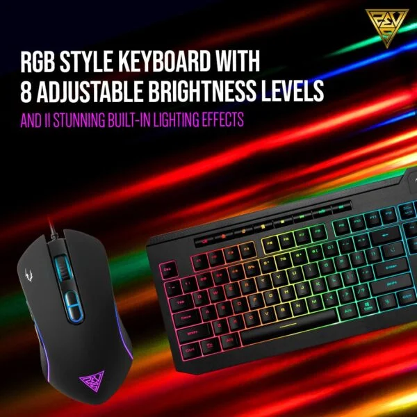 Gamdias Ares P2-Lite (2 in 1 Combo) | Full-Size RGB Membrane Keyboard & Gaming Mouse | Ergonomic Design | with Lighting Effects | Aesthetic Gaming Setup - Image 5