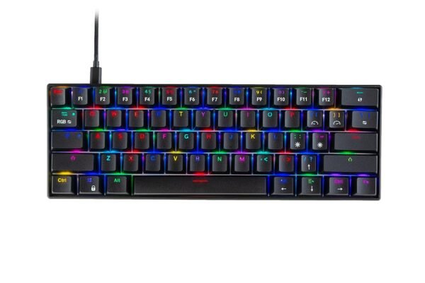 Cosmic Byte CB-GK-21 Themis 61 Key Mechanical Per Key RGB Gaming Keyboard with Outemu Blue Switches and Software (Black, USB-A Connectivity)